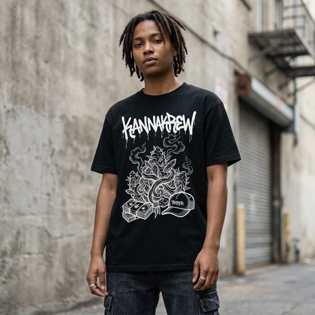 Kanna Fitti Tee — Black