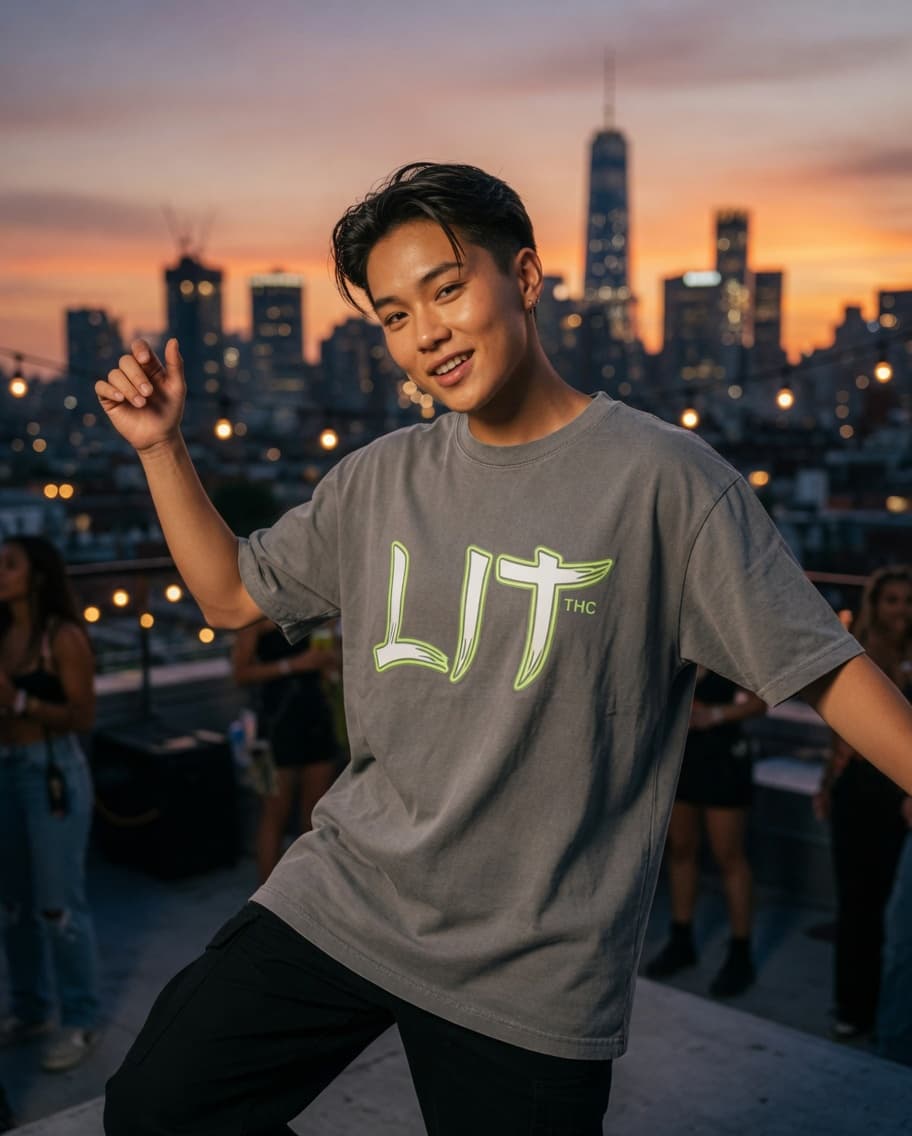 Lit Tee — Smoke Gray