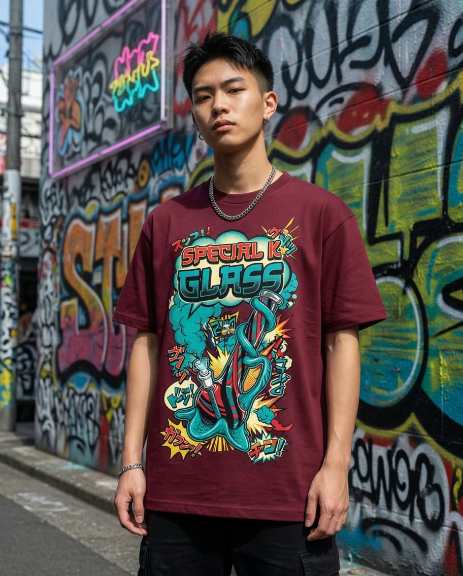 Special K Manga Tee — Maroon