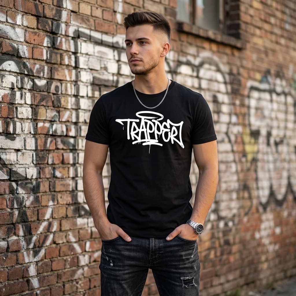 Trapper Fitti Tee — Black