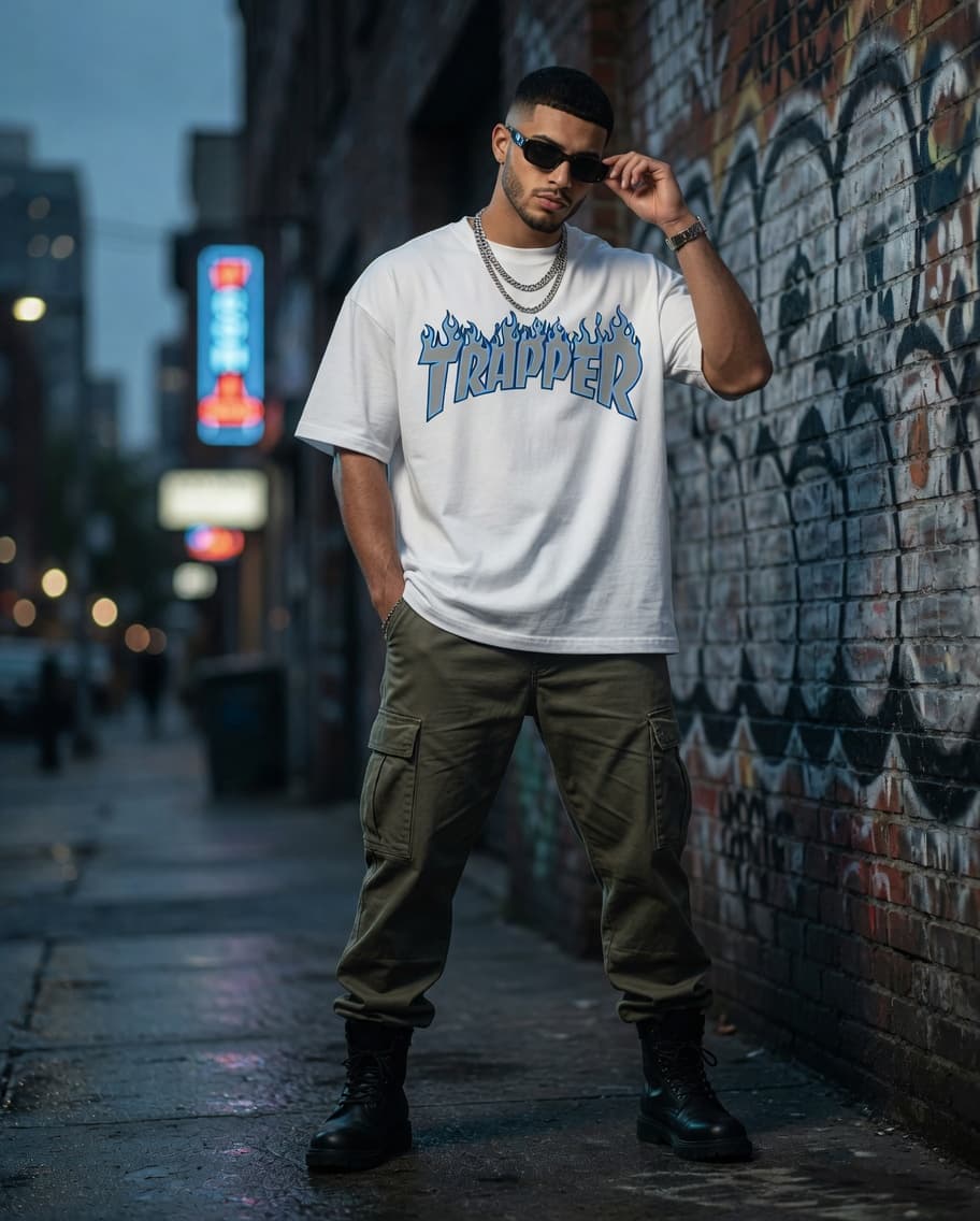 Trapper Thrasher Tee — White
